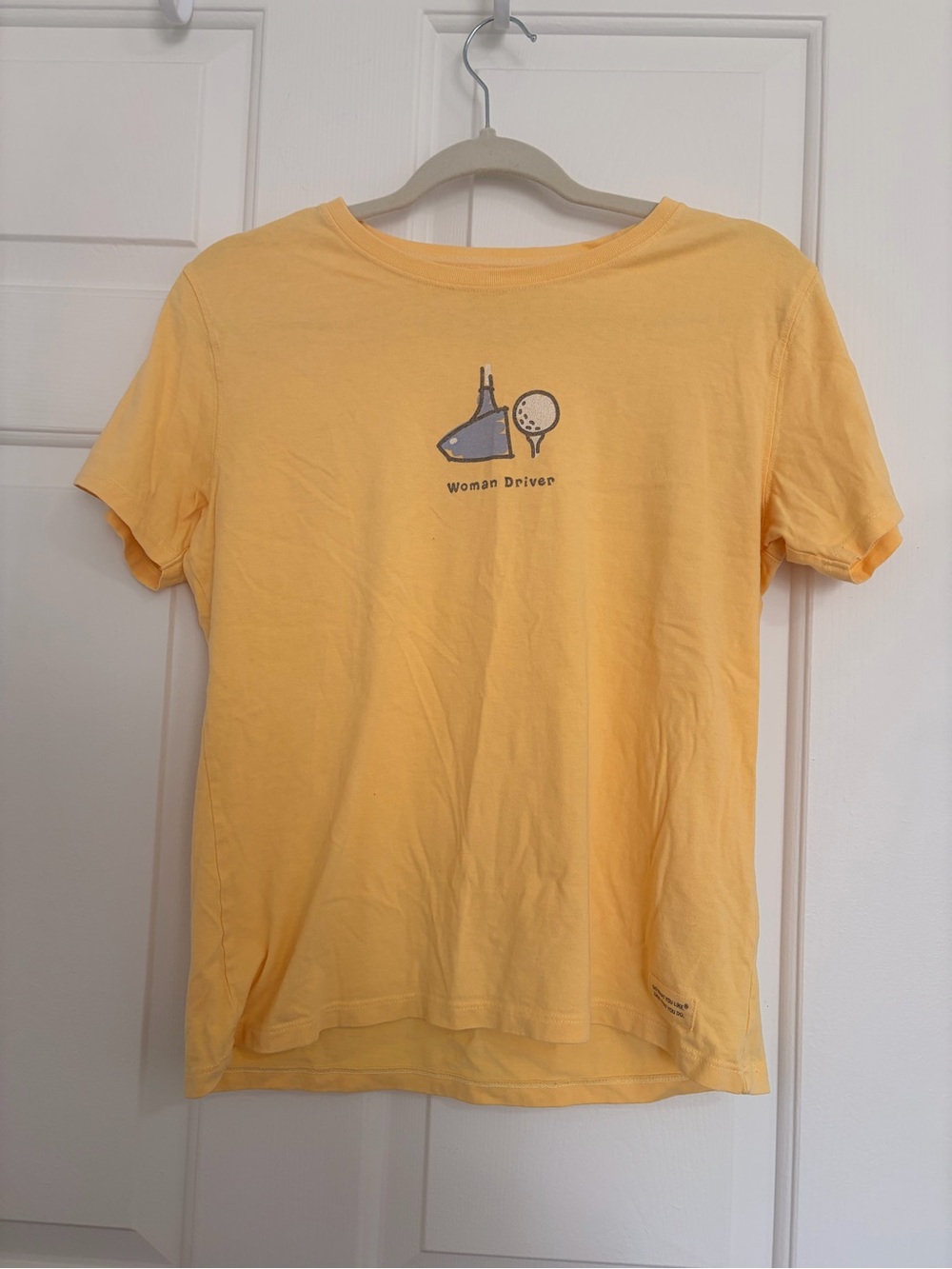 Life Is Good Yellow 'Woman Driver' Short Sleeve Tee